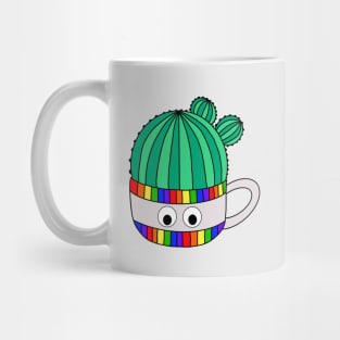 Cute Cactus Design #112: Barrel Cactus In Rainbow Mug Mug